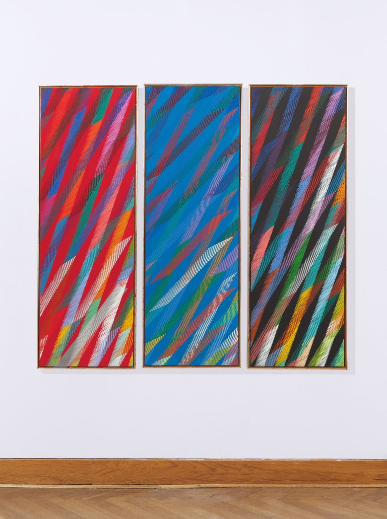 Auf diesem Bild ist das folgende Kunstwerk zu sehen: Piero Dorazio. „ARCANO I-III“. 1991.