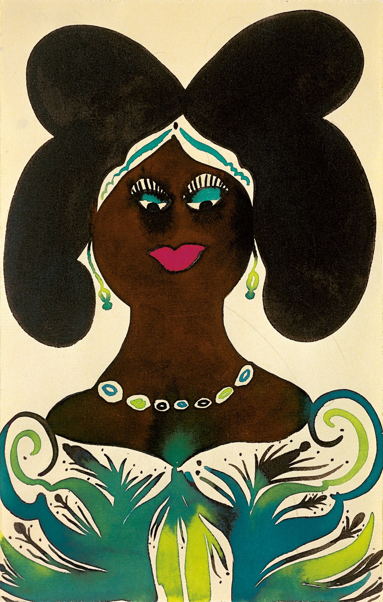 Auf diesem Bild ist das folgende Kunstwerk zu sehen: Chris Ofili. Ohne Titel. 2001.
