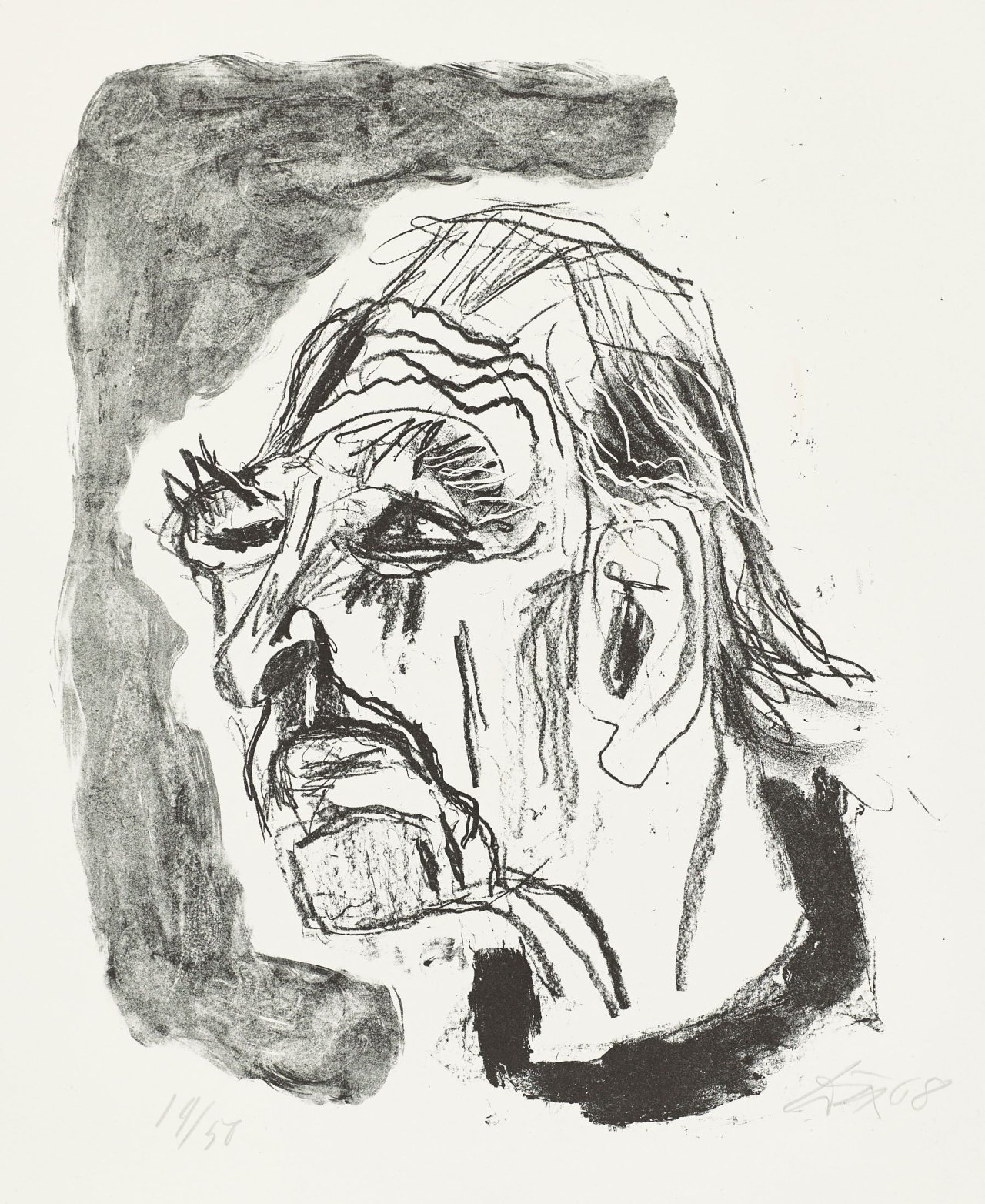 Auf diesem Bild ist das folgende Kunstwerk zu sehen: Otto Dix. „Selbstportrait“. 1968.
