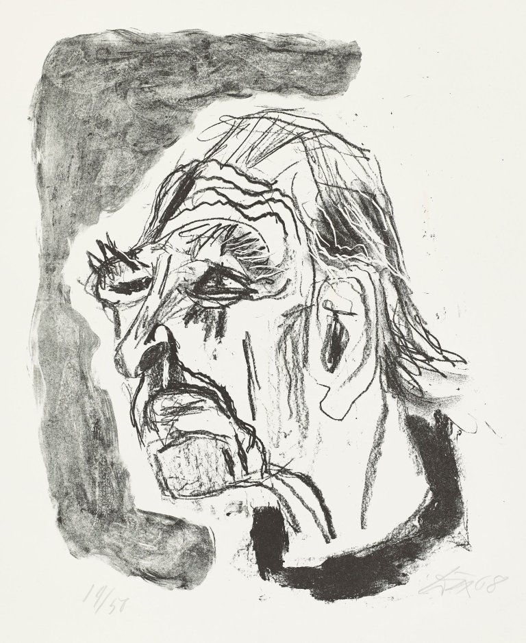 Auf diesem Bild ist das folgende Kunstwerk zu sehen: Otto Dix. „Selbstportrait“. 1968.