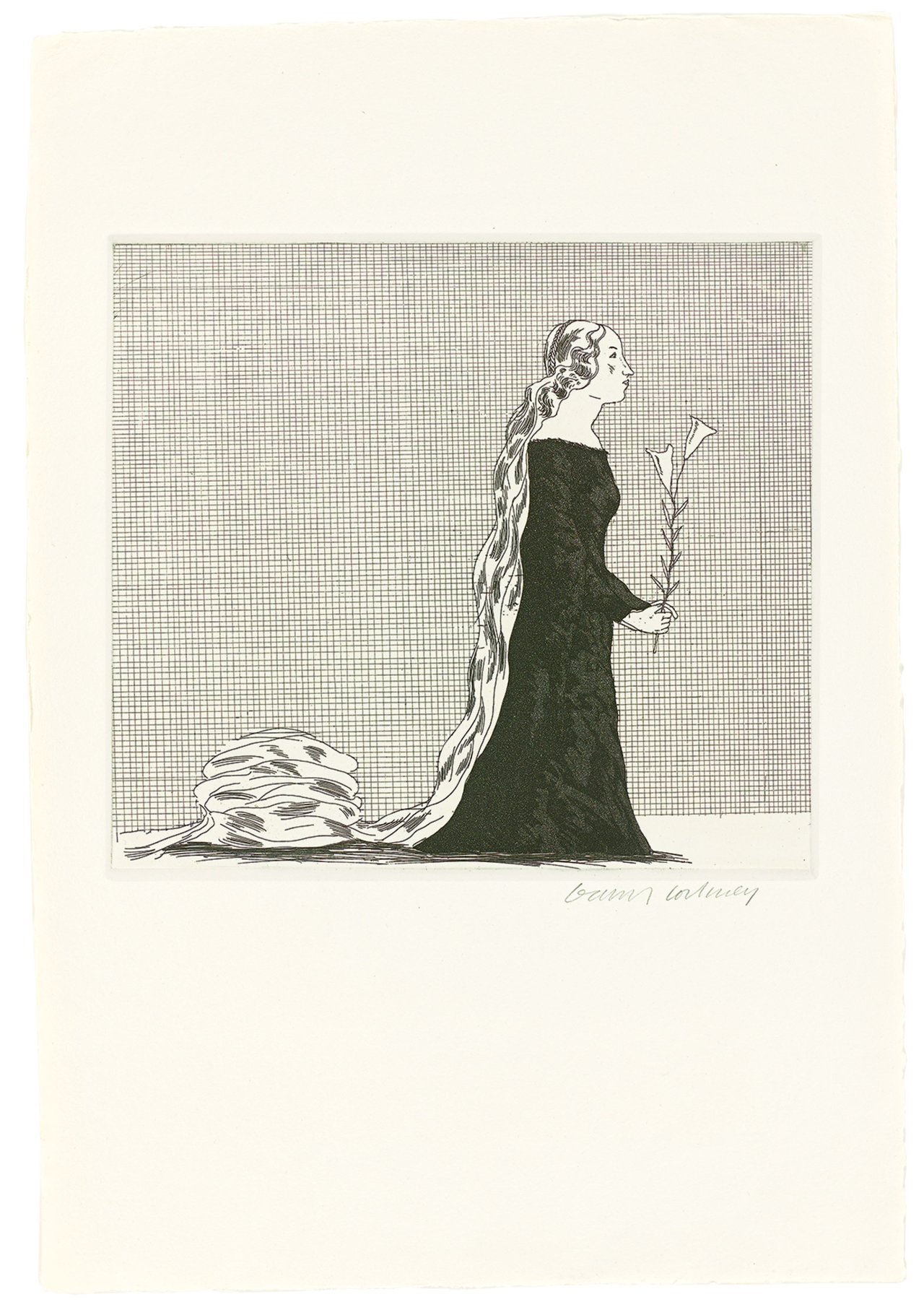 Auf diesem Bild ist das folgende Kunstwerk zu sehen: David Hockney. „Six Fairy Tales from the Brothers Grimm“. 1970.