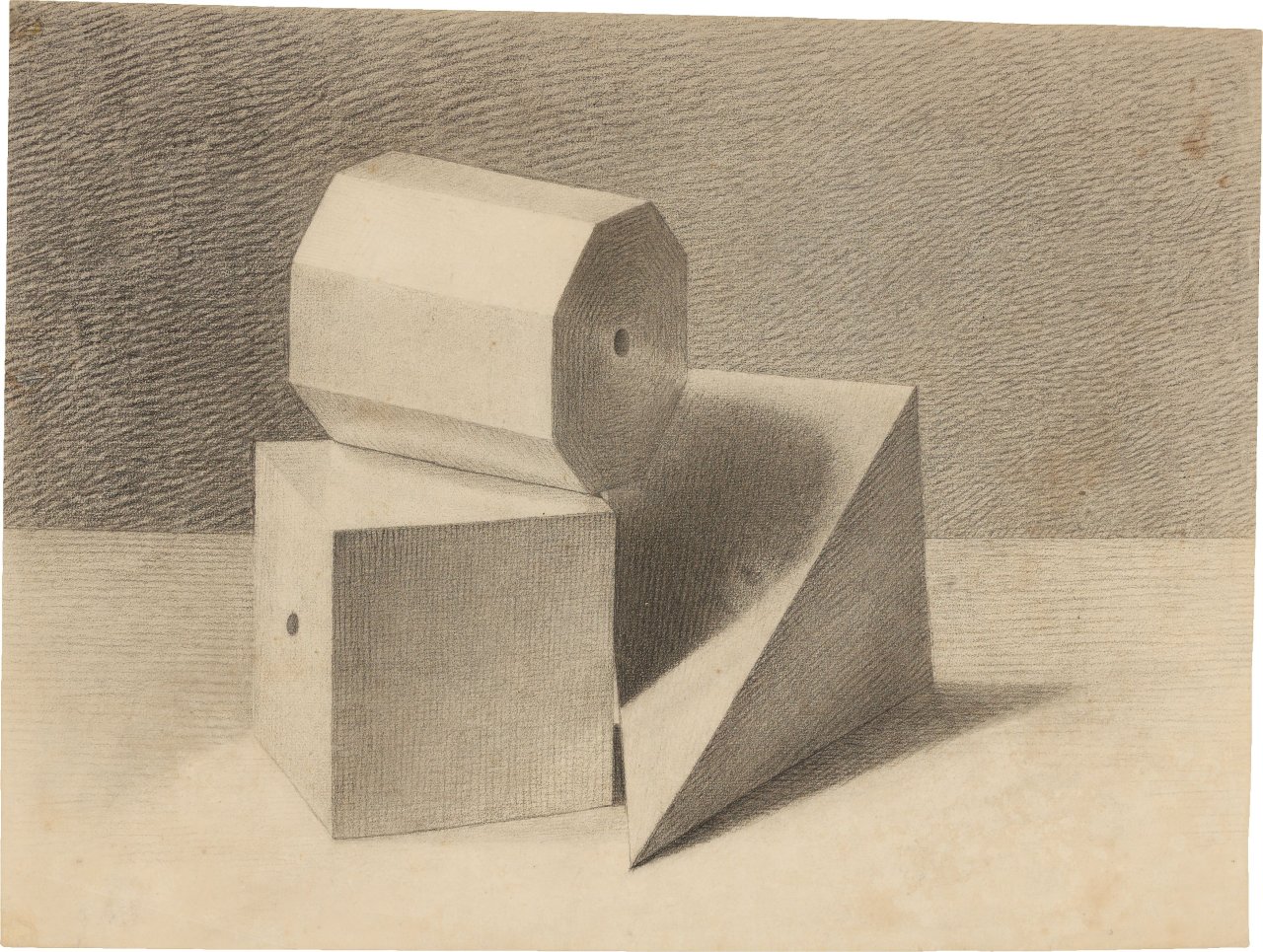 Auf diesem Bild ist das folgende Kunstwerk zu sehen: Bernhard Fries. Geometrische Figuren I. 1835.