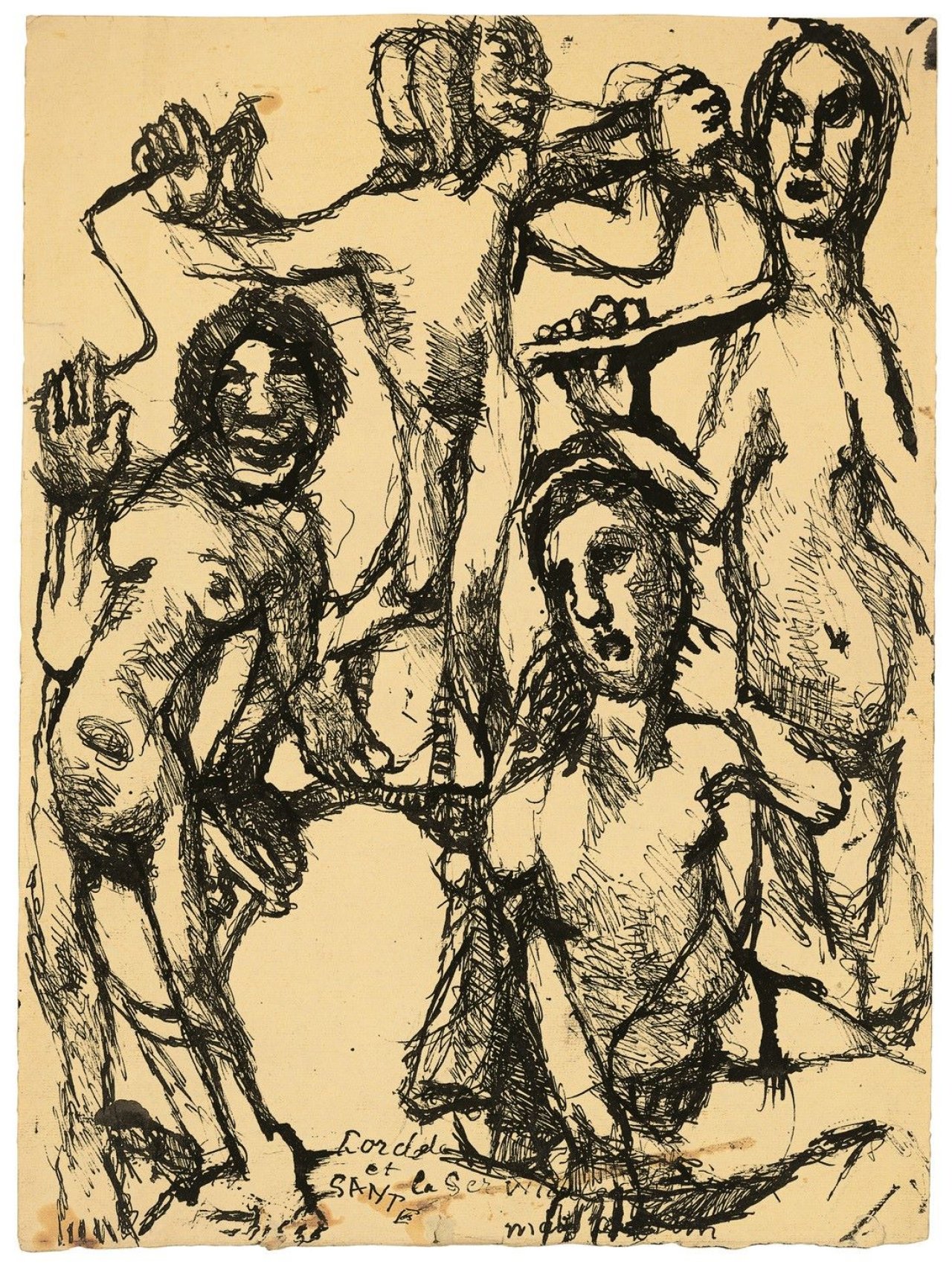 Auf diesem Bild ist das folgende Kunstwerk zu sehen: Louis Soutter. „Corde de la servitude“. 1930/37.