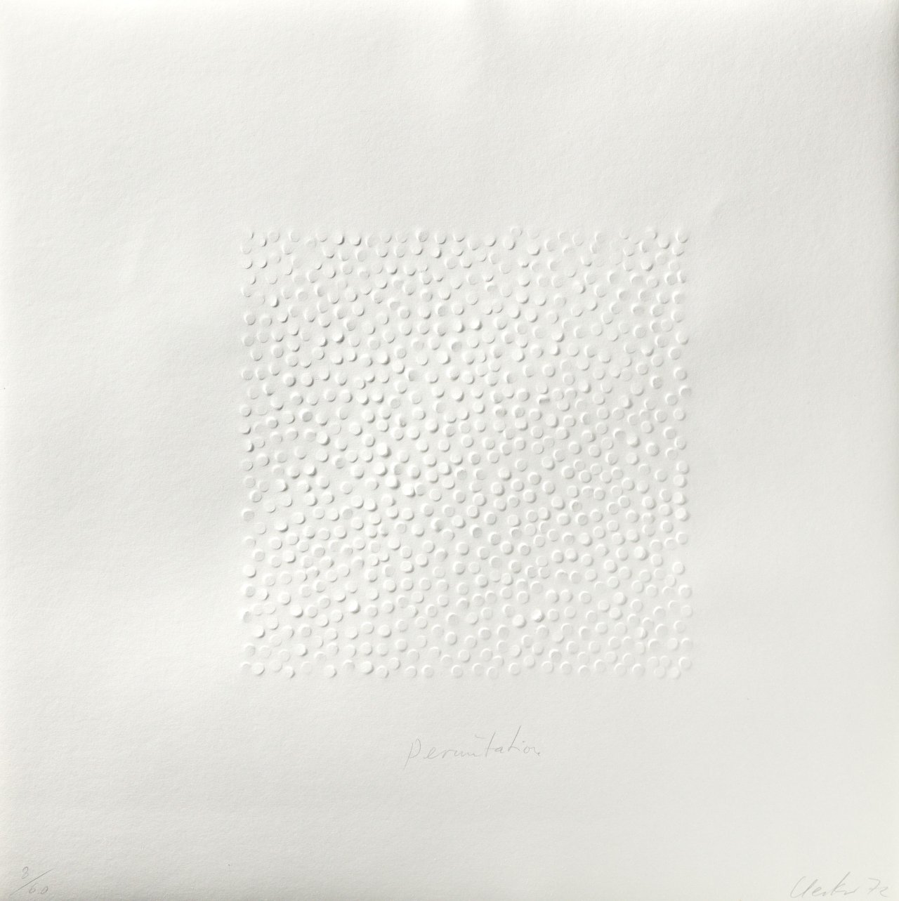 Auf diesem Bild ist das folgende Kunstwerk zu sehen: Günther Uecker. Permutation. 1972.