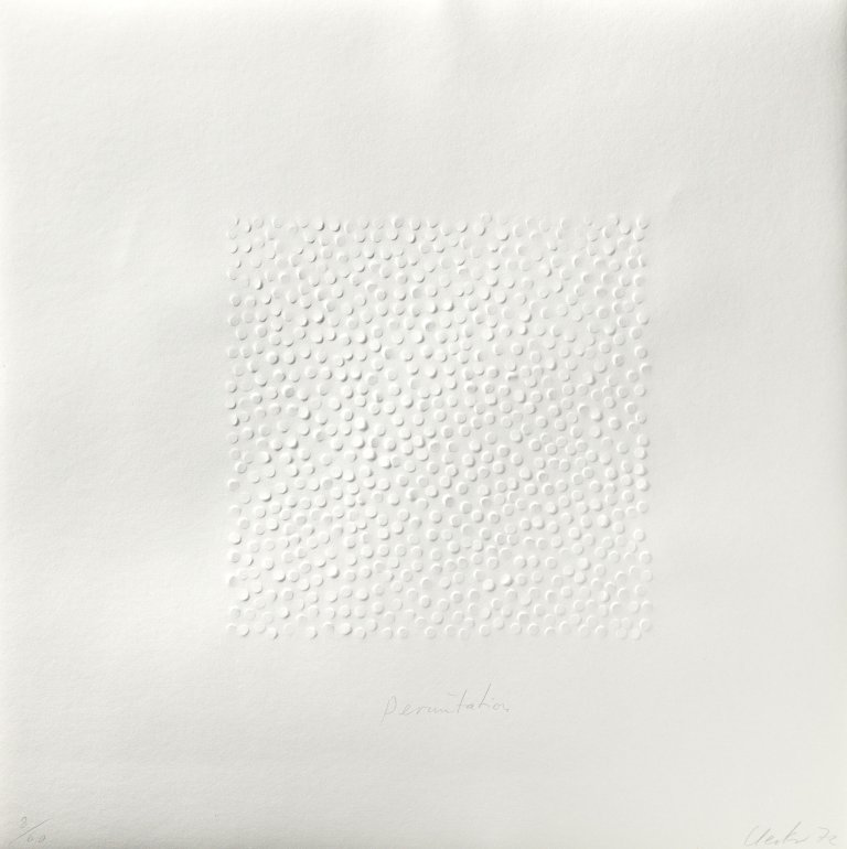 Auf diesem Bild ist das folgende Kunstwerk zu sehen: Günther Uecker. Permutation. 1972.