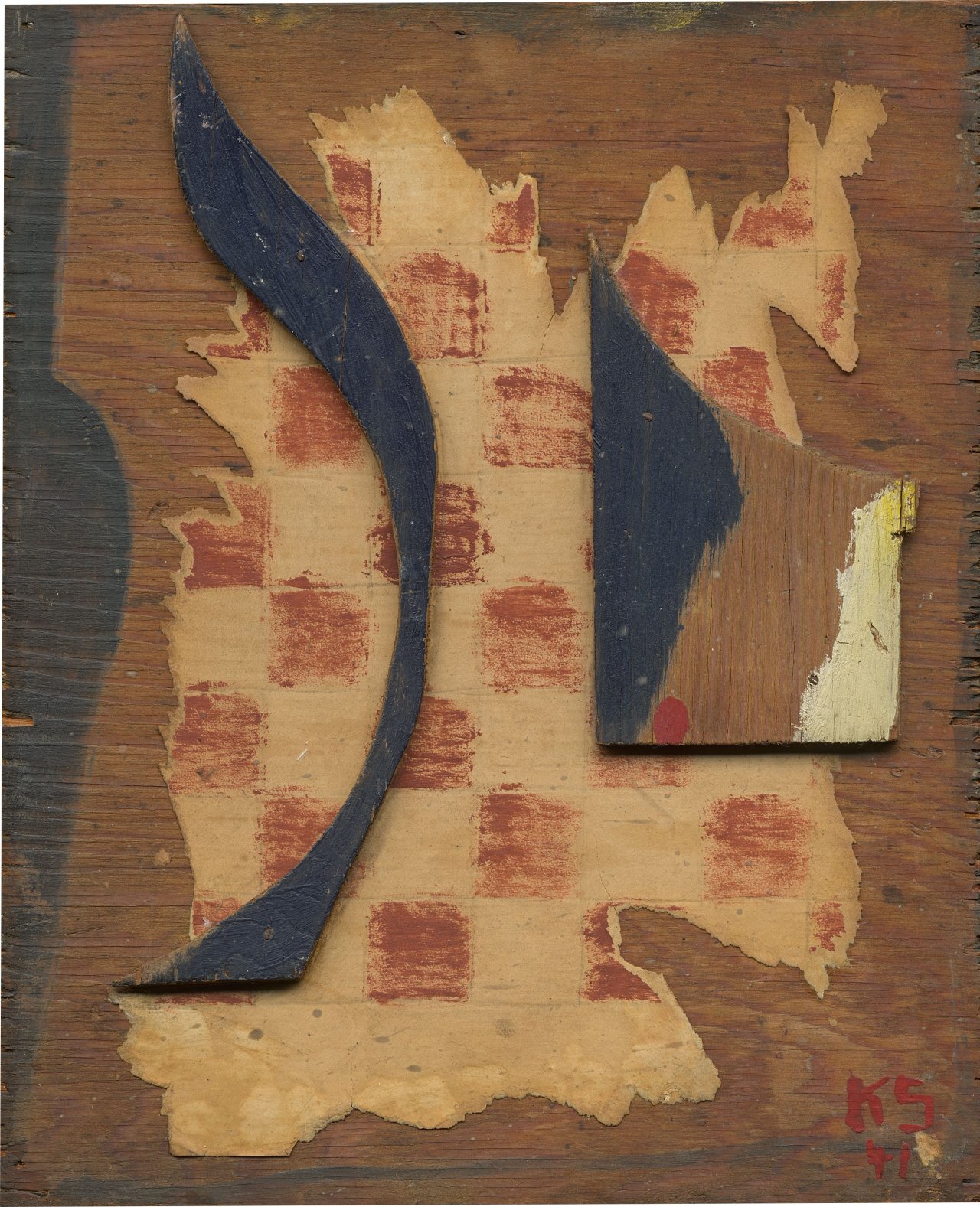 Auf diesem Bild ist das folgende Kunstwerk zu sehen: Kurt Schwitters. „Ohne Titel (Das Schachbild)“. 1941.