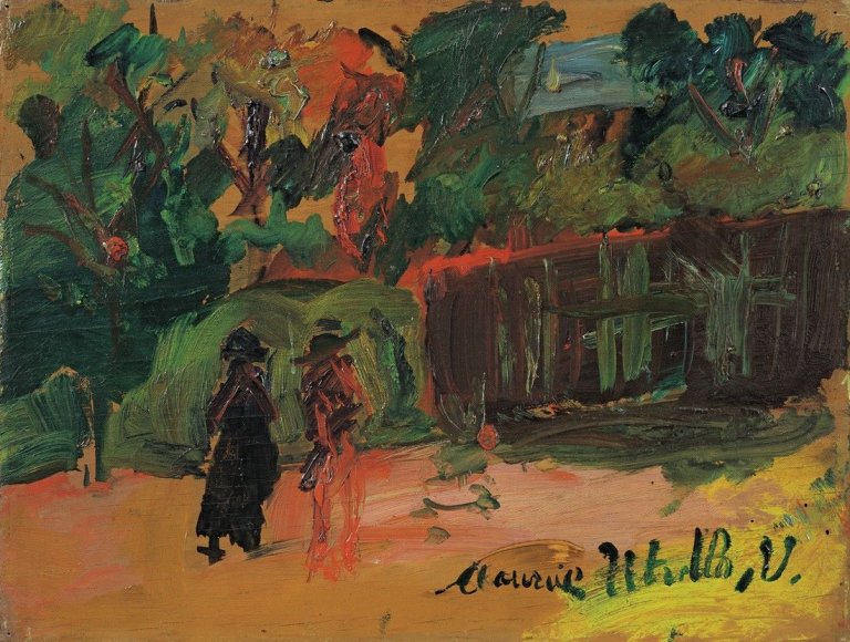 Auf diesem Bild ist das folgende Kunstwerk zu sehen: Maurice Utrillo. „Le Lapin Agile“.