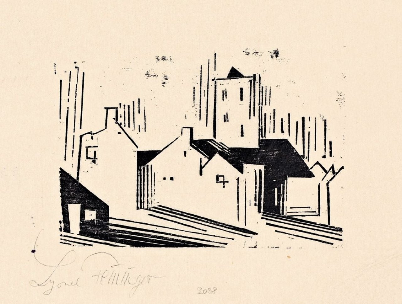 This picture shows the following artwork: Lyonel Feininger. „Straße“. 1920.