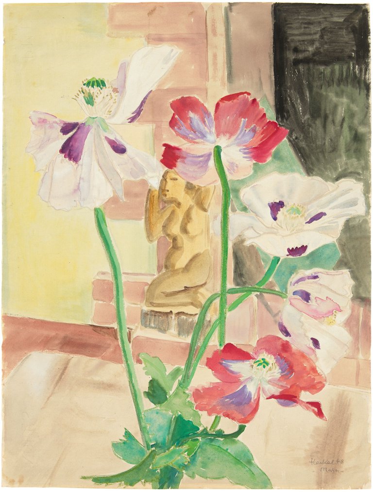 Auf diesem Bild ist das folgende Kunstwerk zu sehen: Erich Heckel. „Mohn“. 1948.