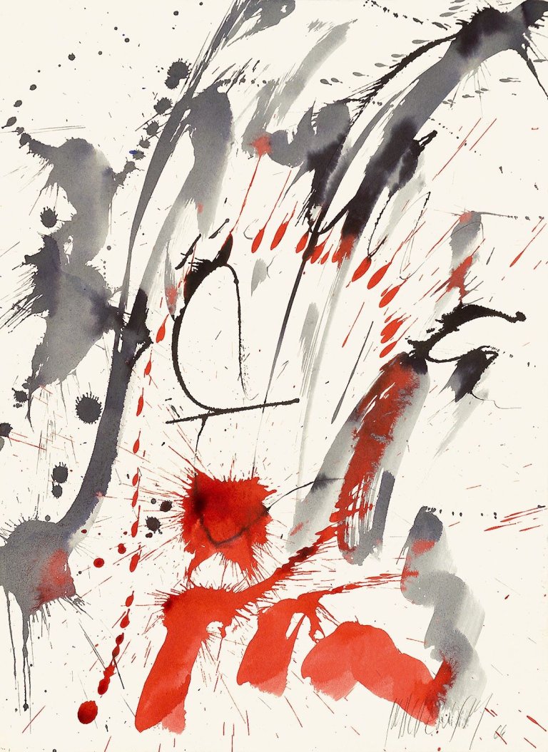 Auf diesem Bild ist das folgende Kunstwerk zu sehen: Markus Prachensky. Ohne Titel. 1964.