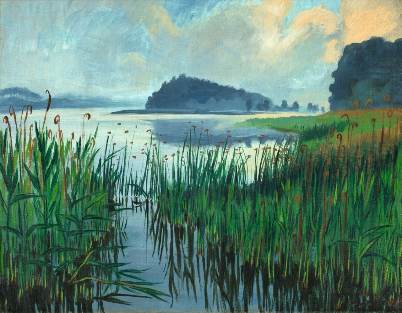 Auf diesem Bild ist das folgende Kunstwerk zu sehen: Max Pechstein. „Ein grauer Morgen“. 1940.