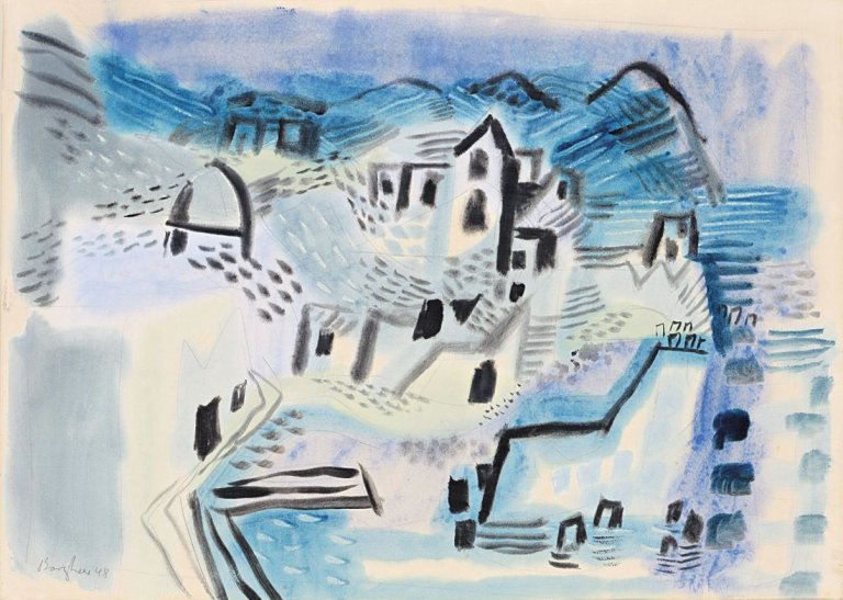 Auf diesem Bild ist das folgende Kunstwerk zu sehen: Eduard Bargheer. Forio. 1948.