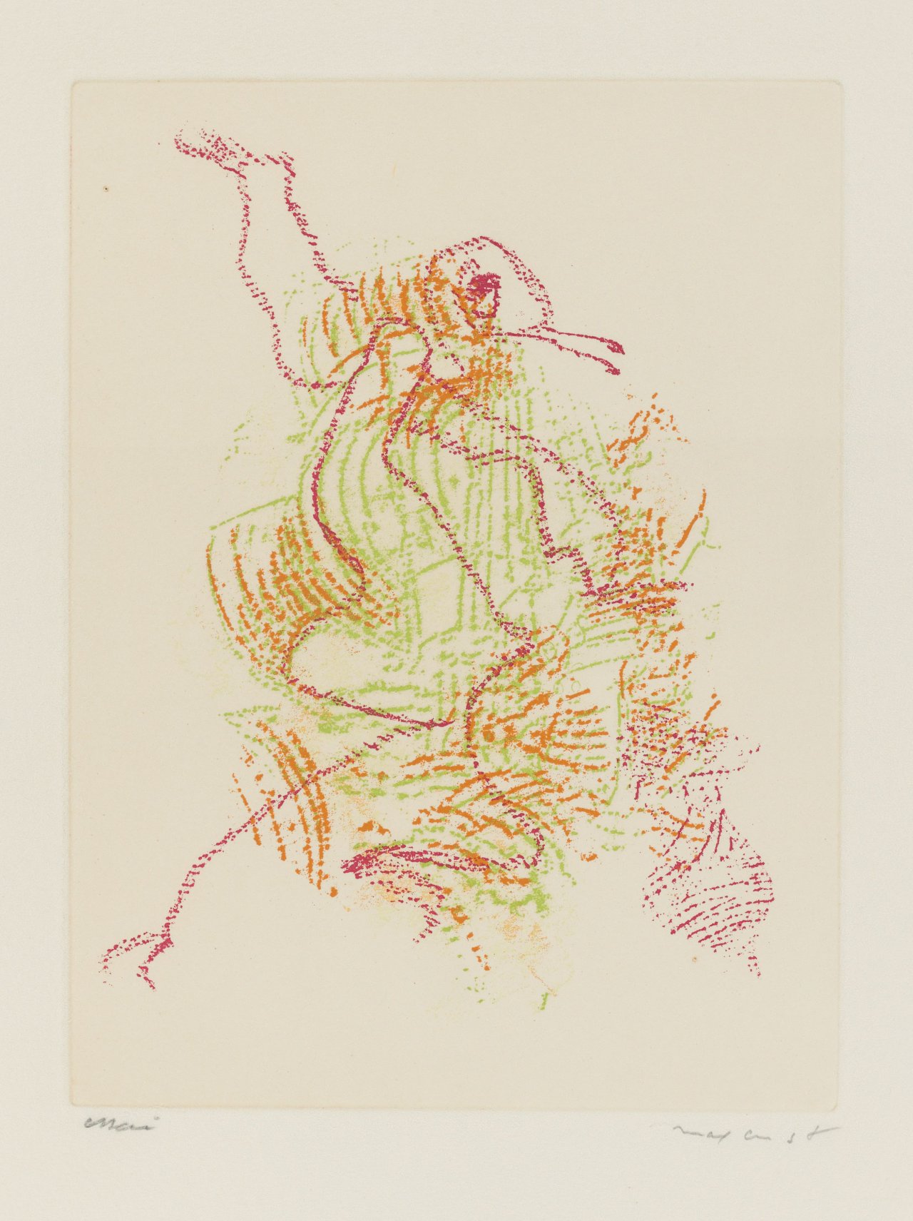 Auf diesem Bild ist das folgende Kunstwerk zu sehen: Max Ernst. „Par dessus les moulins“. 1974.