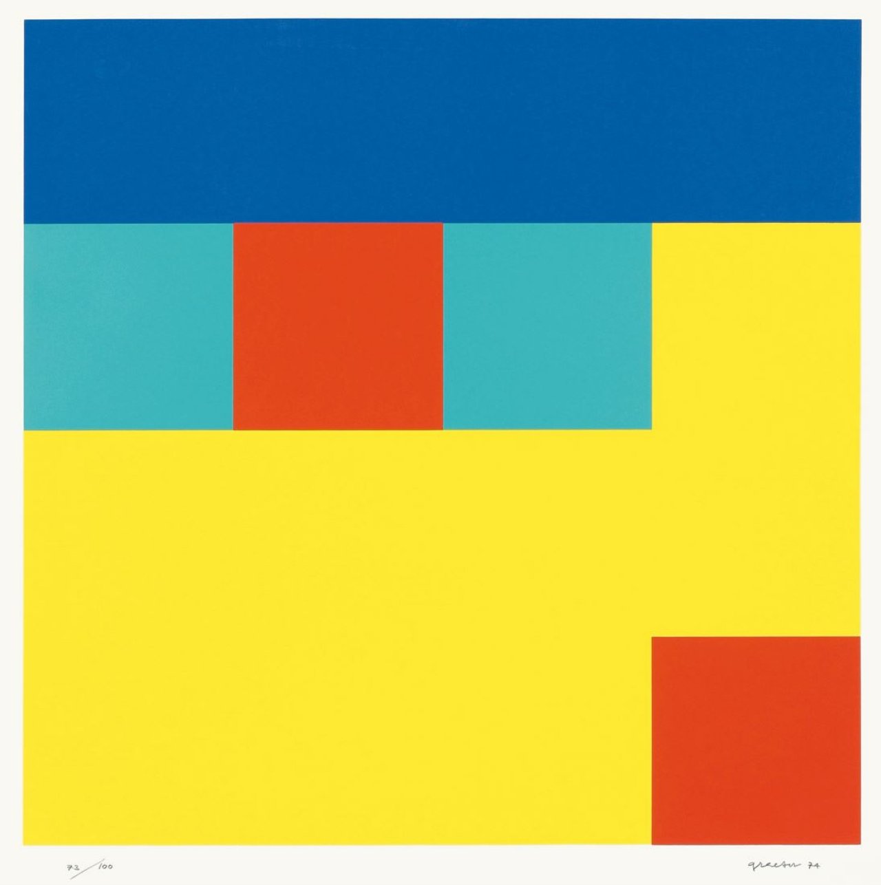 Auf diesem Bild ist das folgende Kunstwerk zu sehen: Camille Graeser. „Ohne Titel“. 1977.