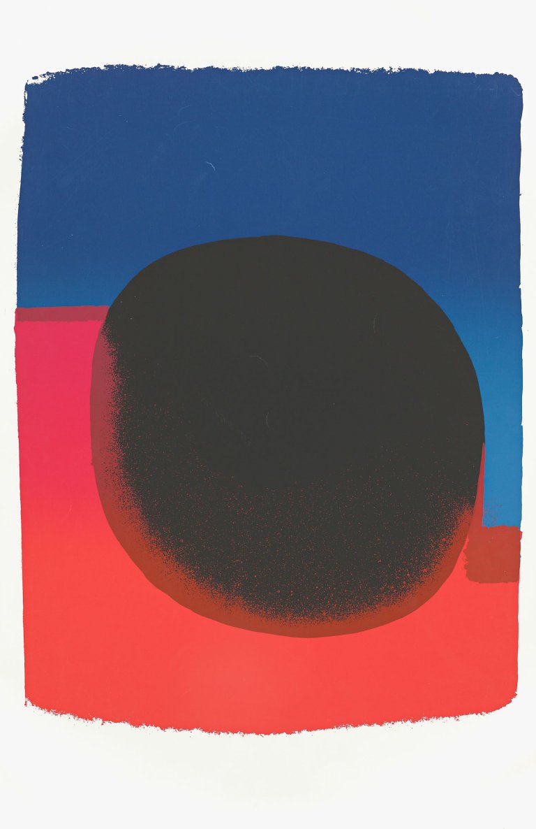 Auf diesem Bild ist das folgende Kunstwerk zu sehen: Rupprecht Geiger. „Ohne Titel“. 1958/1981.