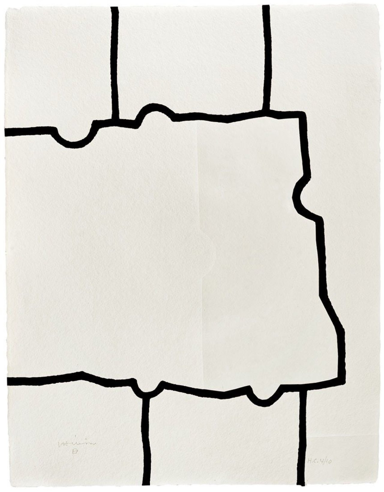 This picture shows the following artwork: Eduardo Chillida. „Hommage à Johann Sebastian Bach“. 1997.