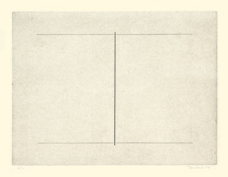 Auf diesem Bild ist das folgende Kunstwerk zu sehen: Fred Sandback. Ohne Titel. 1975.