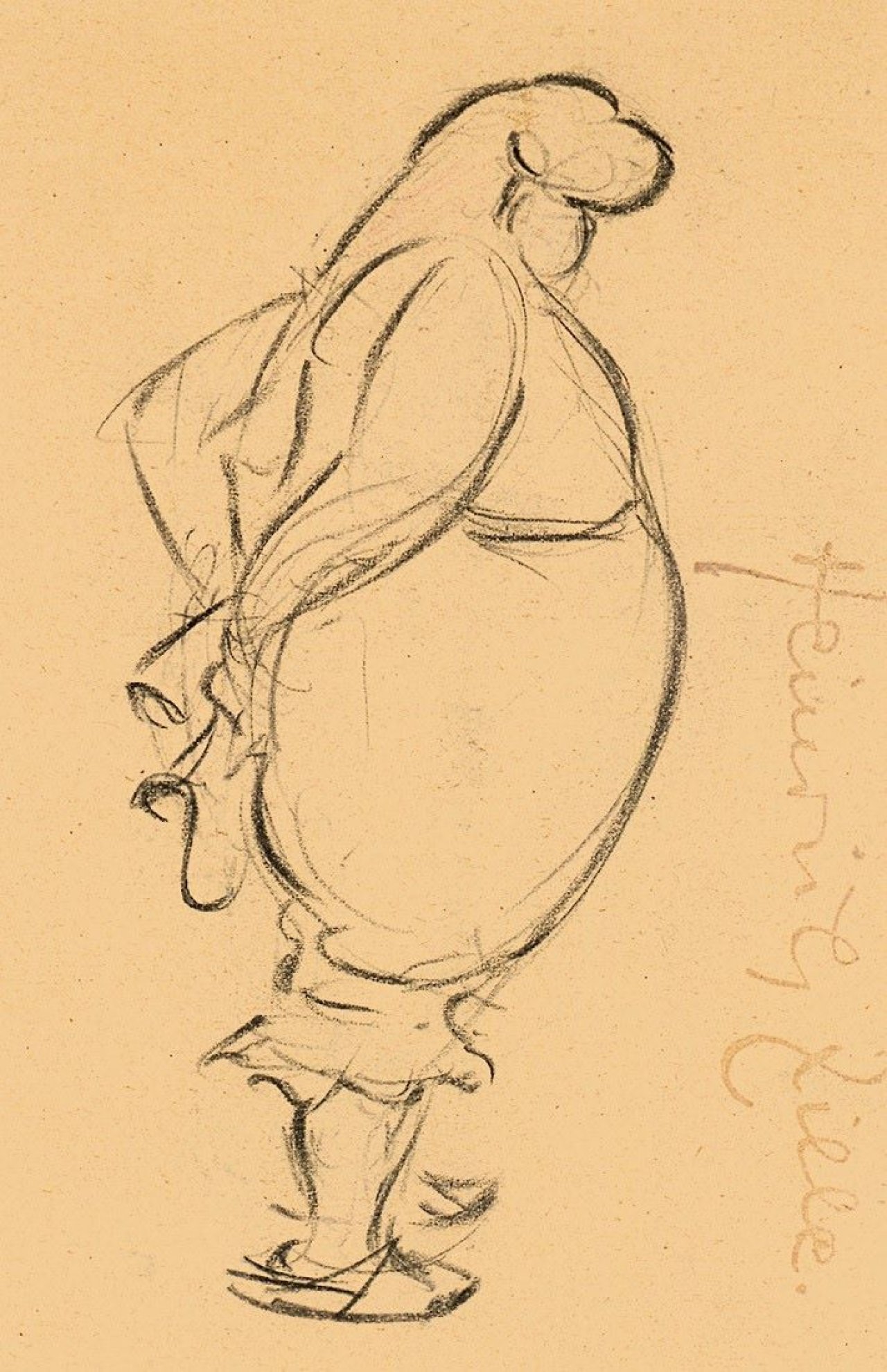 Auf diesem Bild ist das folgende Kunstwerk zu sehen: Heinrich Zille. Frau beim Umkleiden.