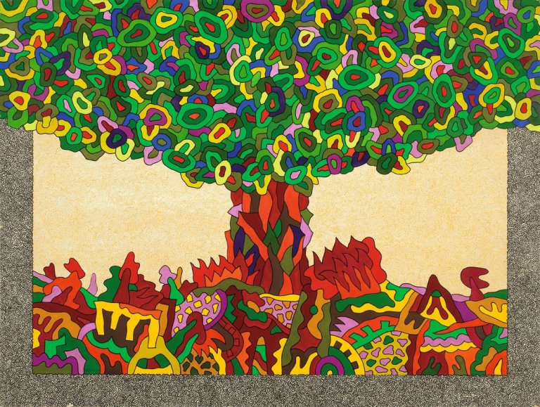 Auf diesem Bild ist das folgende Kunstwerk zu sehen: Alexis Akrithakis. „Baum“. 1969.