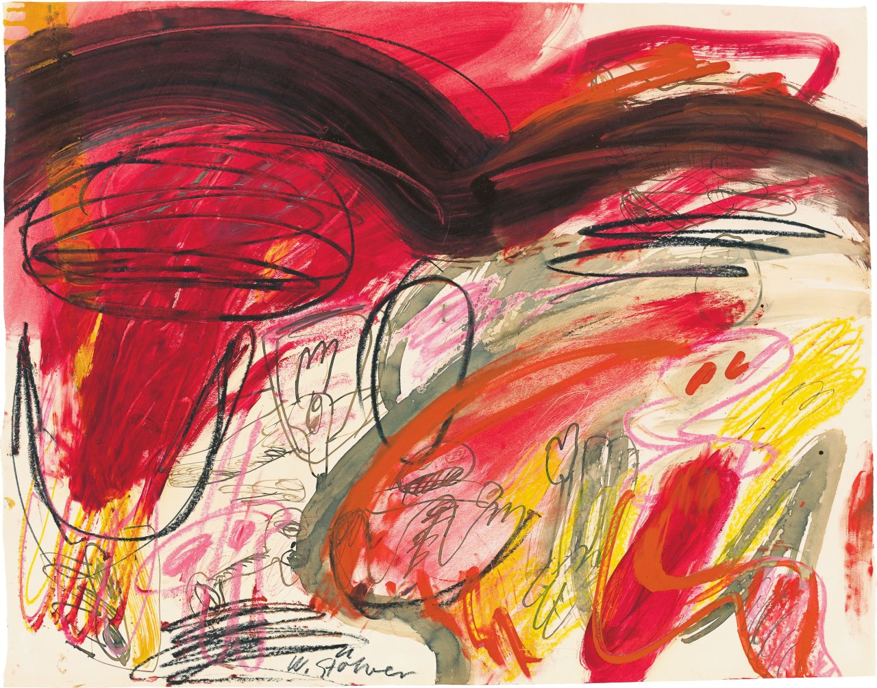 This picture shows the following artwork: Walter Stöhrer. Untitled. Circa 1966.