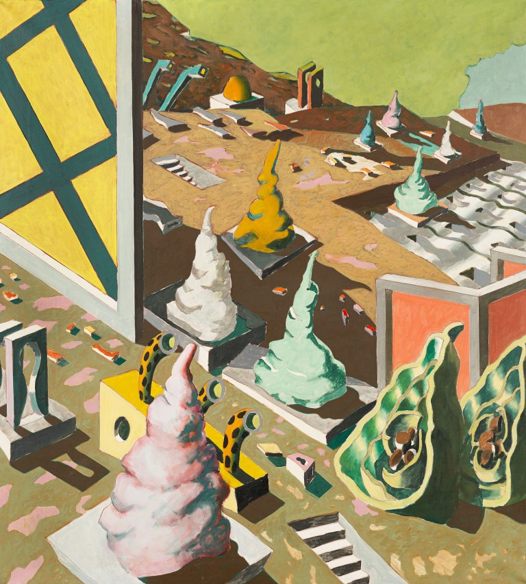Auf diesem Bild ist das folgende Kunstwerk zu sehen: Ulrich Knispel. Softeislandschaft . 1973.
