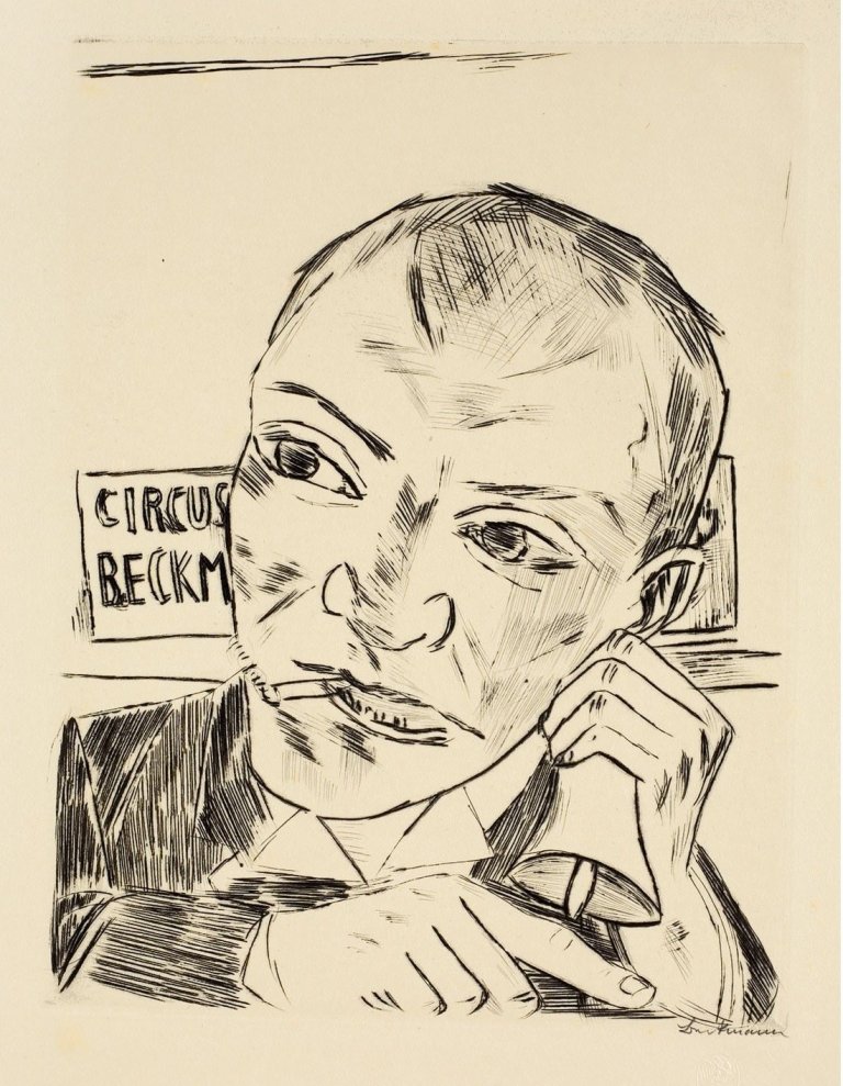 Auf diesem Bild ist das folgende Kunstwerk zu sehen: Max Beckmann. „Jahrmarkt“. 1921.
