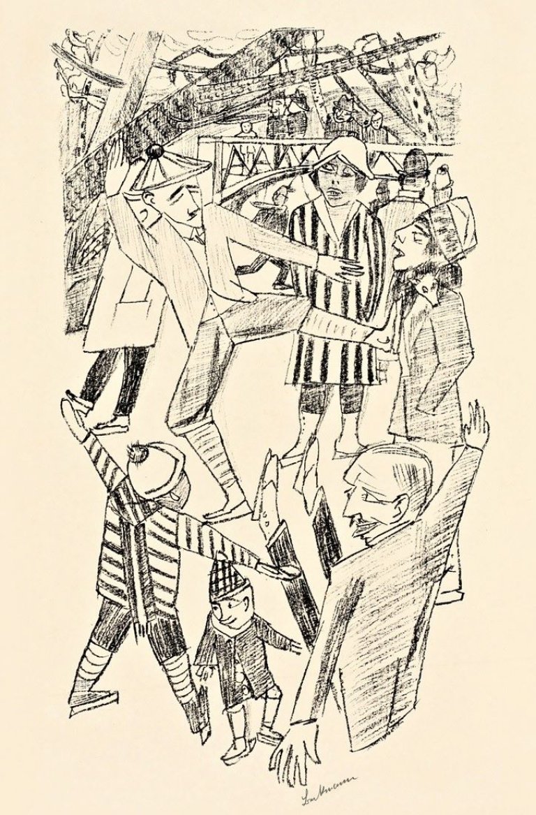 Auf diesem Bild ist das folgende Kunstwerk zu sehen: Max Beckmann. „Eislauf“. 1922.