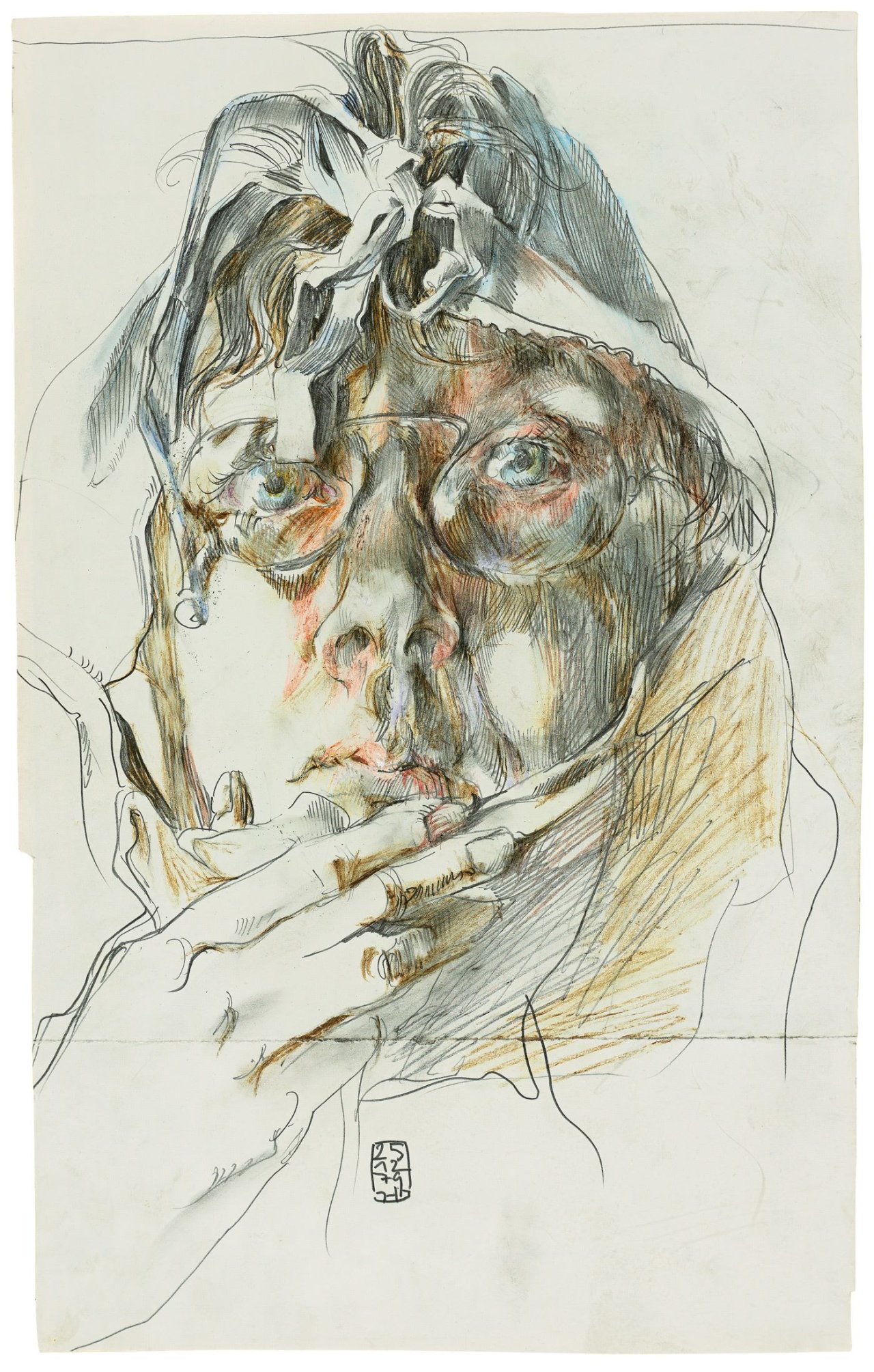 This picture shows the following artwork: Horst Janssen. Selbstbildnis. 1979.