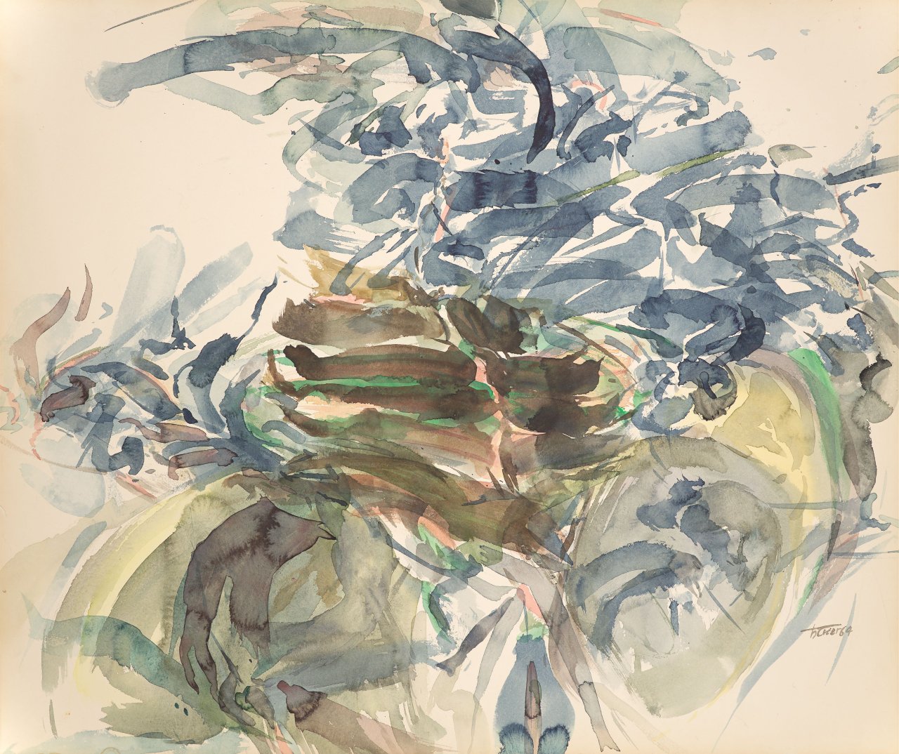 Auf diesem Bild ist das folgende Kunstwerk zu sehen: Hann Trier. Ohne Titel. 1964.