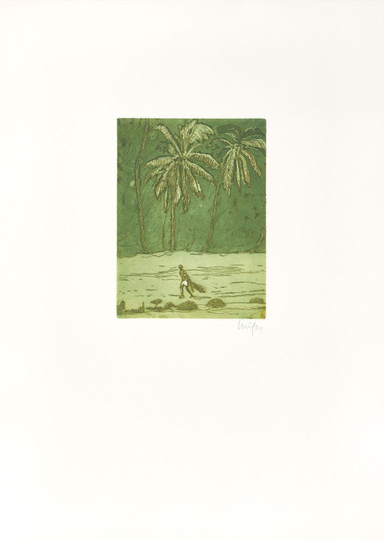 Auf diesem Bild ist das folgende Kunstwerk zu sehen: Peter Doig. Black Palms. 2004.