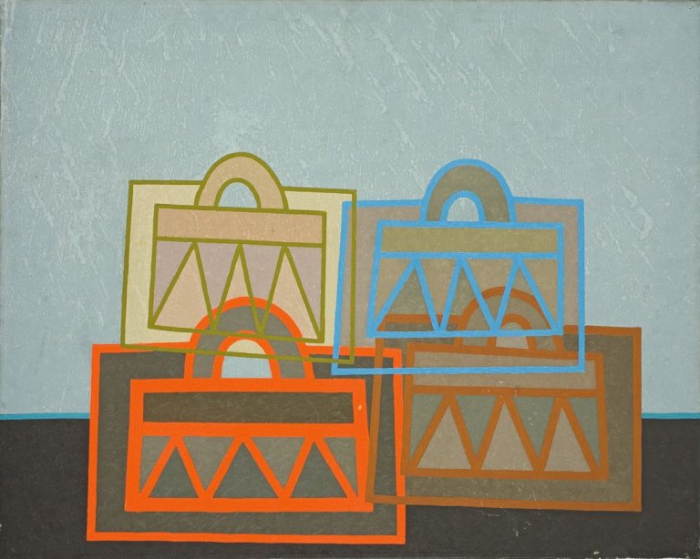 Auf diesem Bild ist das folgende Kunstwerk zu sehen: Alexis Akrithakis. Les Bagages. 1971.