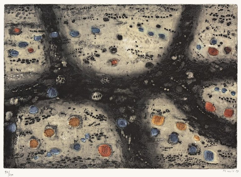 Auf diesem Bild ist das folgende Kunstwerk zu sehen: Zoran (Antonio) Music. „Paysage“. 1959.