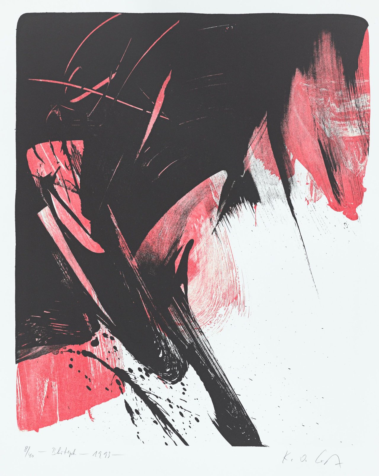 This picture shows the following artwork: Karl Otto Götz. „Bliteph“. 1993.