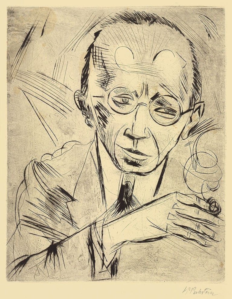 Auf diesem Bild ist das folgende Kunstwerk zu sehen: Max Pechstein. „Der Kritiker (Dr. Paul Fechter)“. 1921.