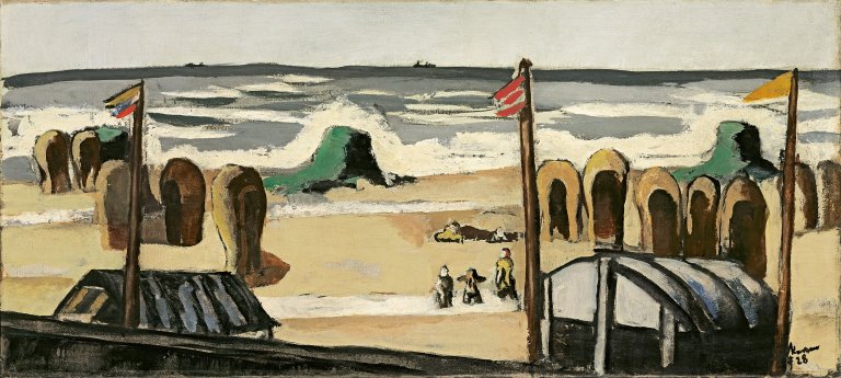 Auf diesem Bild ist das folgende Kunstwerk zu sehen: Max Beckmann. „Grauer Strand“. 1928.