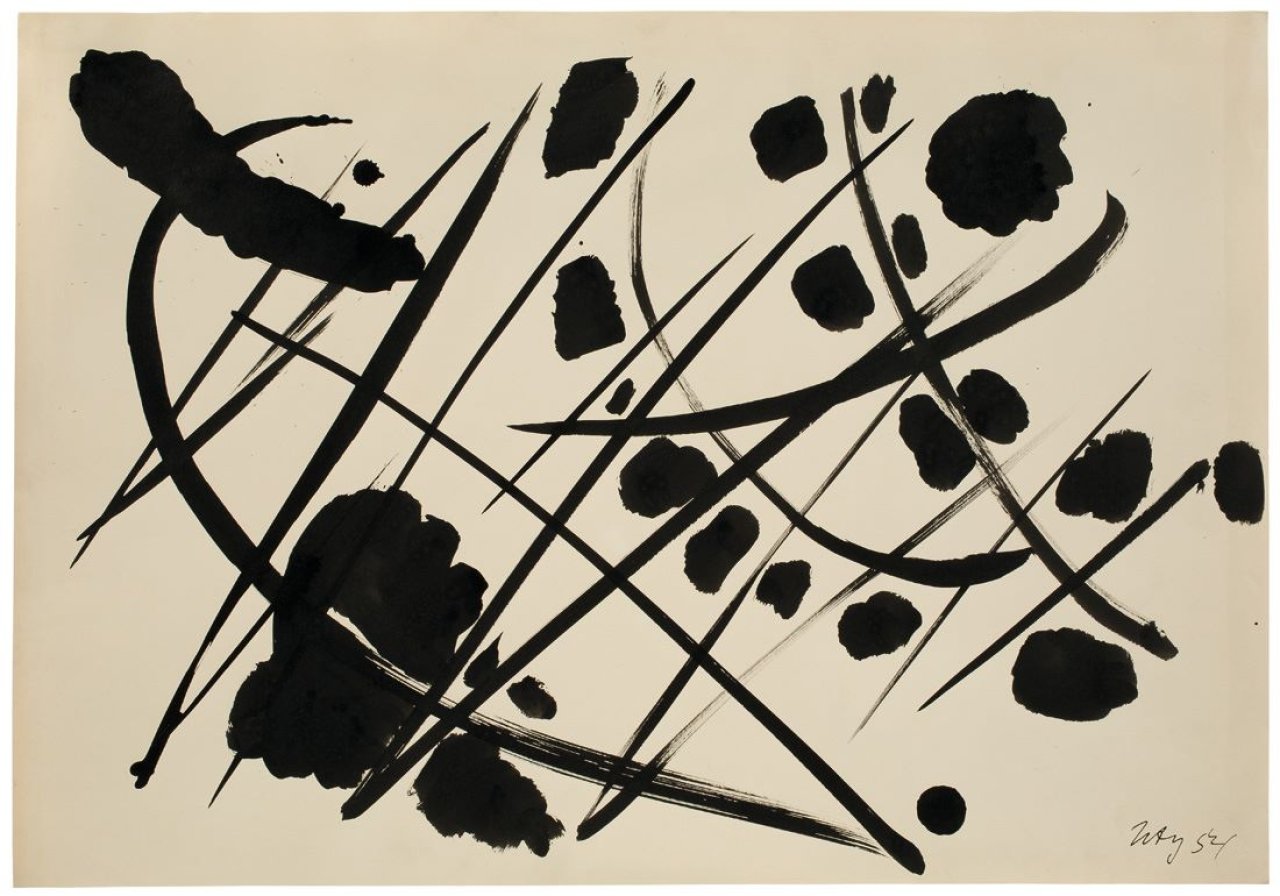 This picture shows the following artwork: Ernst Wilhelm Nay. Untitled. 1954.