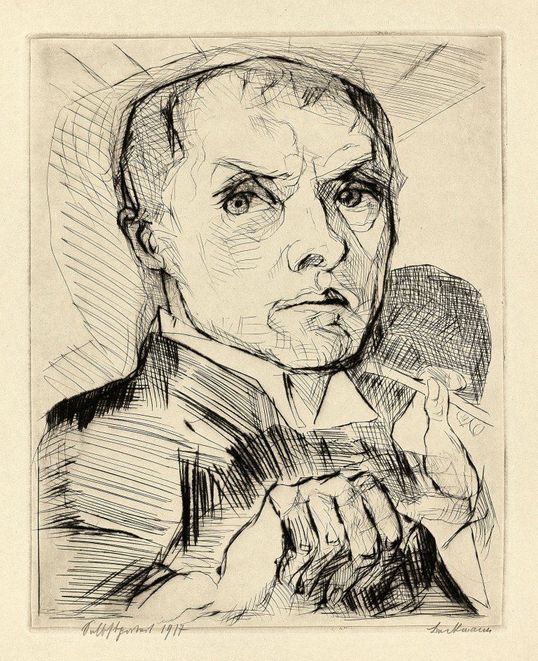 Auf diesem Bild ist das folgende Kunstwerk zu sehen: Max Beckmann. „Gesichter“. 1914-19.