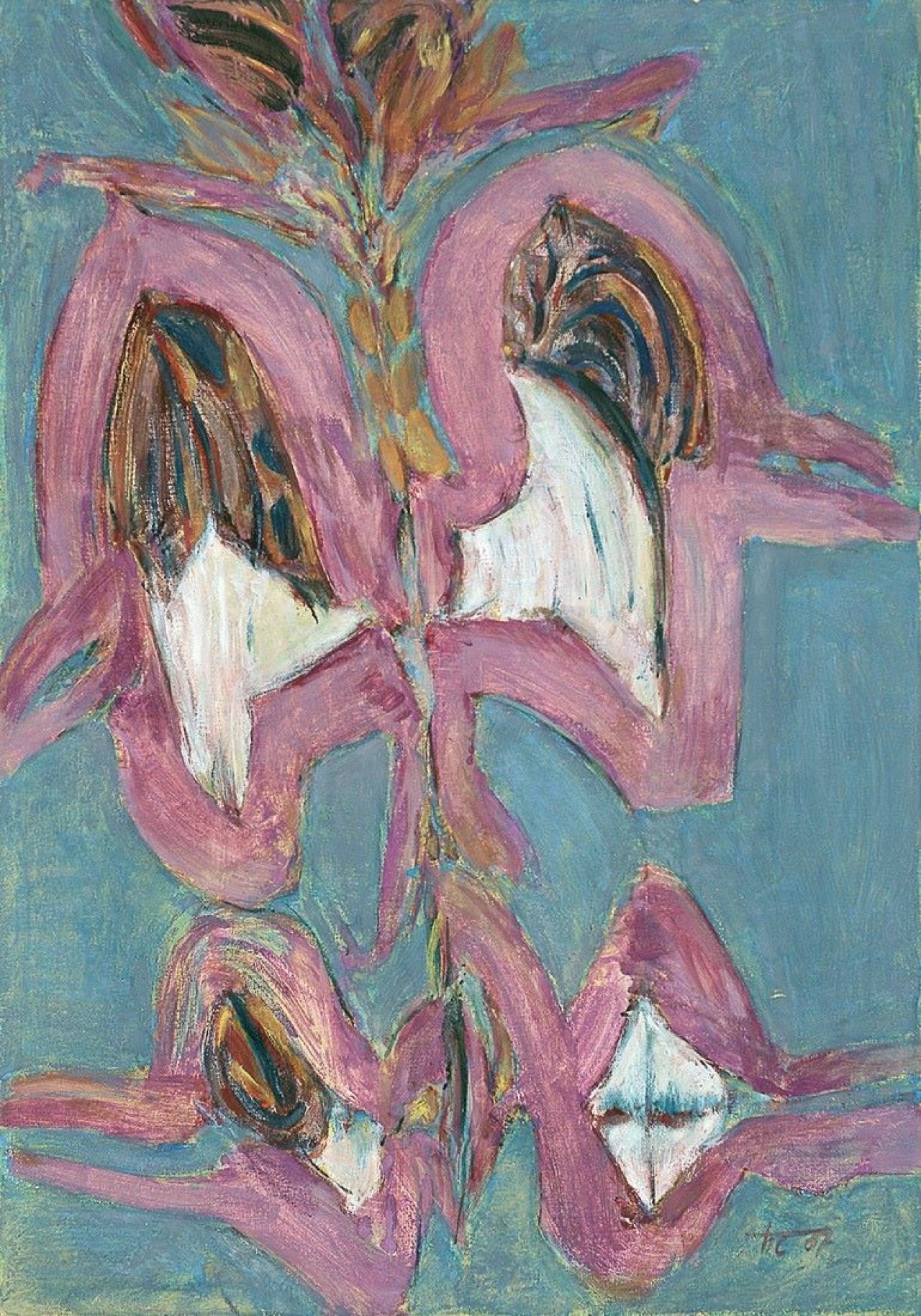 Auf diesem Bild ist das folgende Kunstwerk zu sehen: Hann Trier. „Uhu III“. 1967.