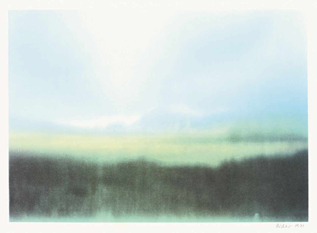 Auf diesem Bild ist das folgende Kunstwerk zu sehen: Gerhard Richter. „Teydelandschaft“. 1971.