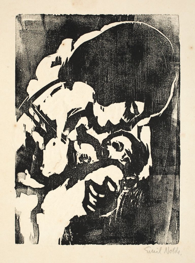 This picture shows the following artwork: Emil Nolde. „Junge Mutter“. 1917.