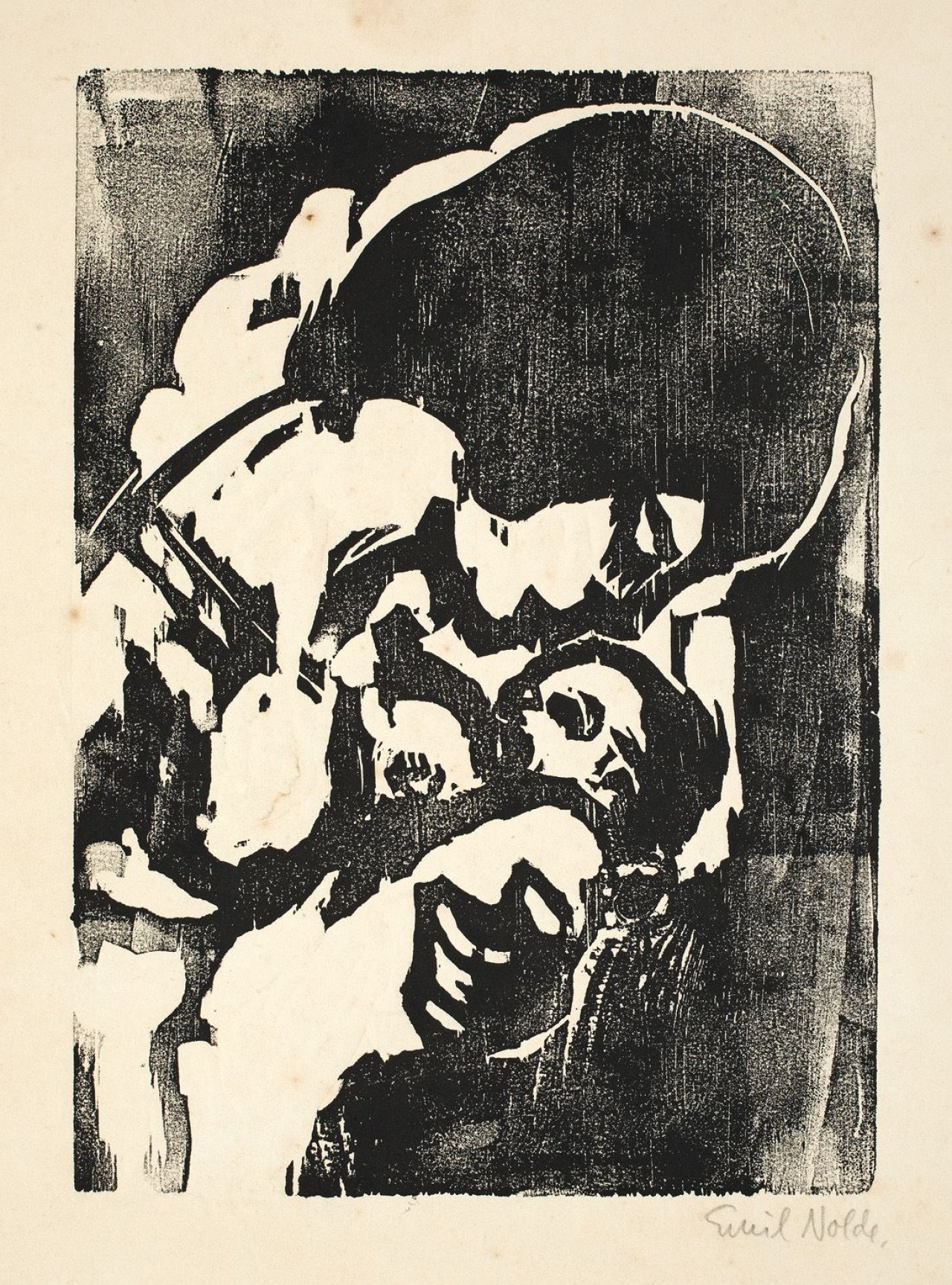 This picture shows the following artwork: Emil Nolde. „Junge Mutter“. 1917.
