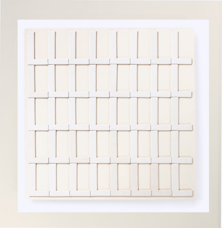 Auf diesem Bild ist das folgende Kunstwerk zu sehen: Peter Roehr. Ohne Titel (OB-34). 1966.