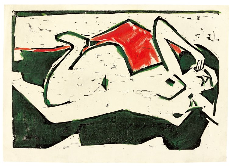 Auf diesem Bild ist das folgende Kunstwerk zu sehen: Karl Schmidt-Rottluff. „Modell“. 1911.