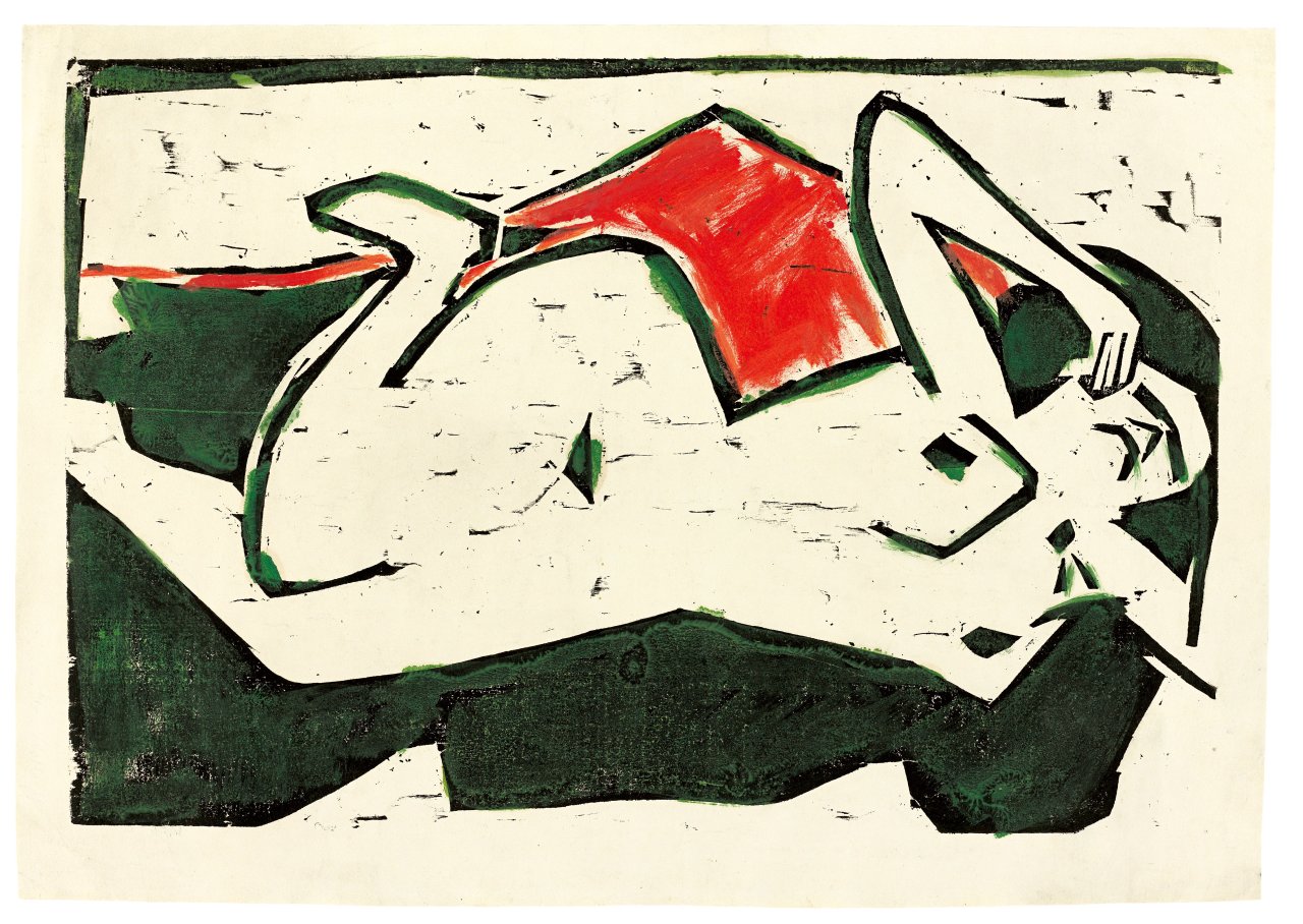 Auf diesem Bild ist das folgende Kunstwerk zu sehen: Karl Schmidt-Rottluff. „Modell“. 1911.