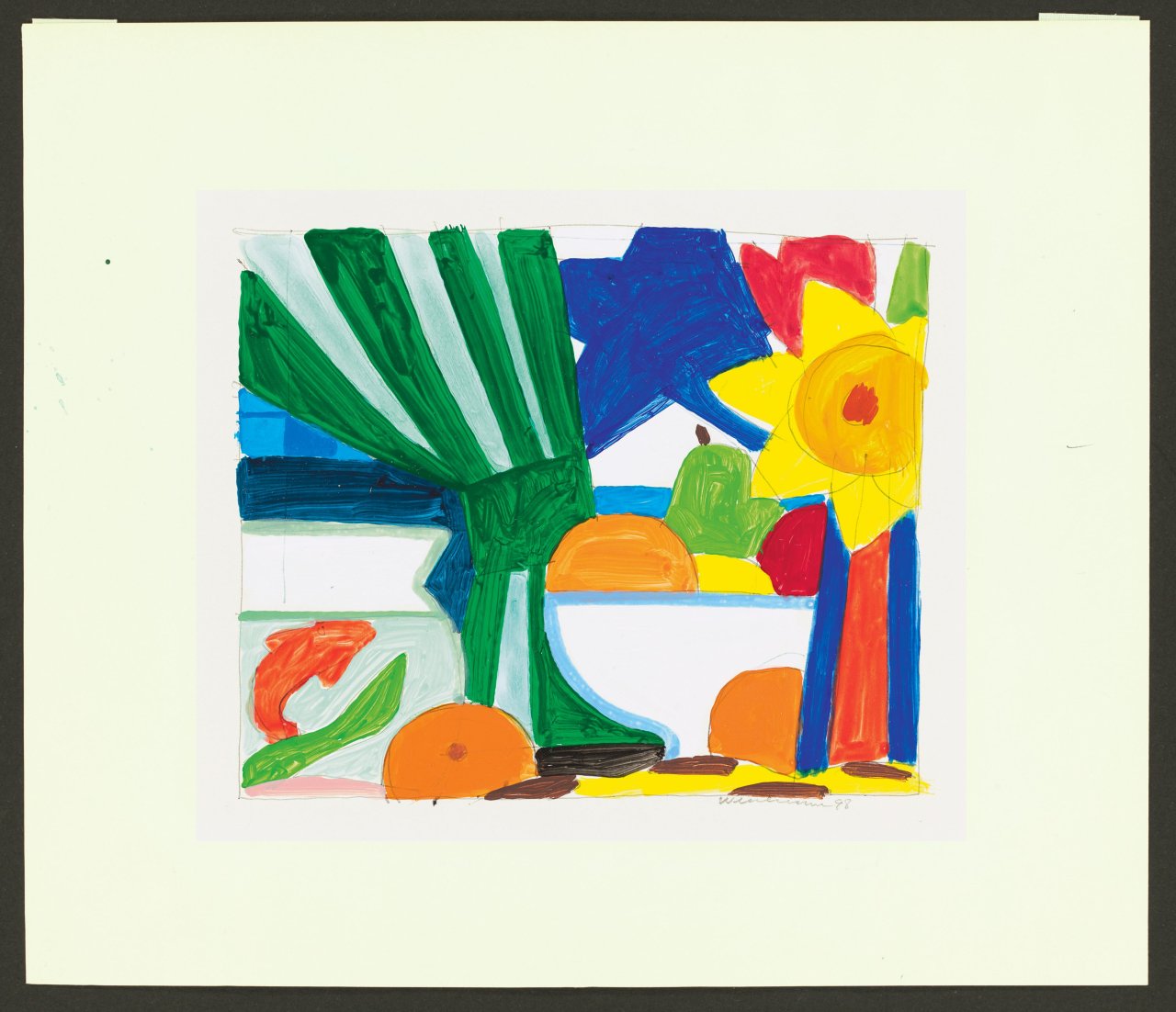 Auf diesem Bild ist das folgende Kunstwerk zu sehen: Tom Wesselmann. „Fast Sketch Study for Still Life with Blonde“. 1998.
