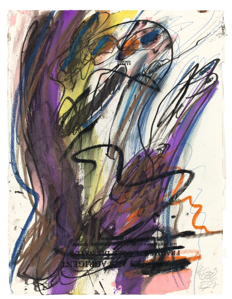 Auf diesem Bild ist das folgende Kunstwerk zu sehen: Walter Stöhrer. „Empedokles aus Agrigent. Fragmente über die Natur“. 1986.