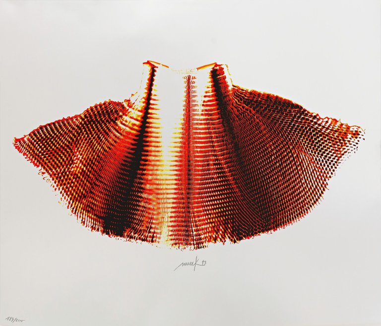 Auf diesem Bild ist das folgende Kunstwerk zu sehen: Heinz Mack. „Ohne Titel“ aus: „Galaxis“. 1973.