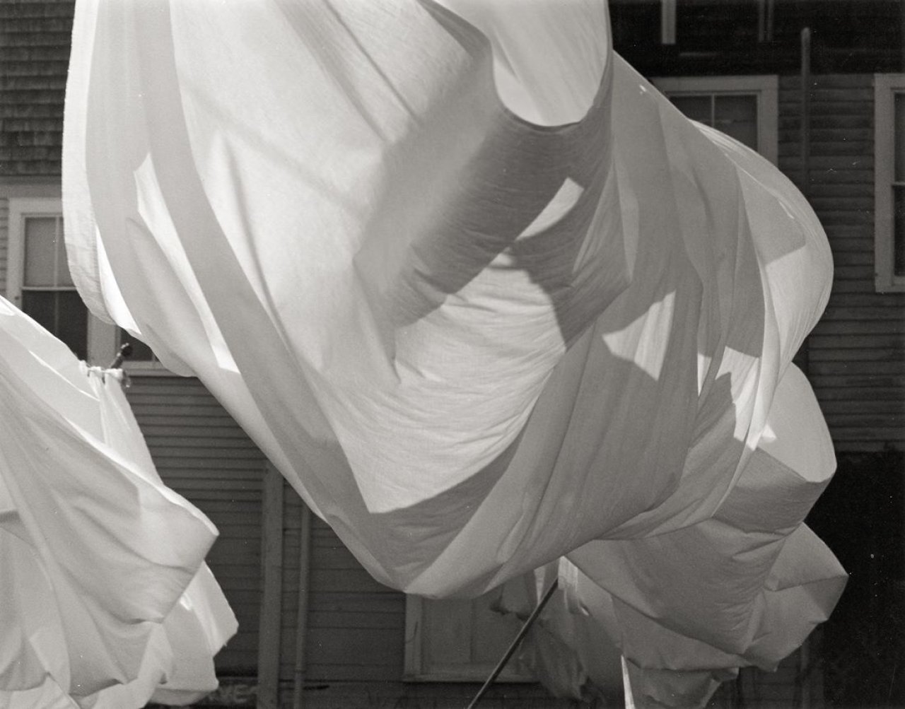 Auf diesem Bild ist das folgende Kunstwerk zu sehen: Ralph Steiner. Ohne Titel (Swirling Laundry). Um 1960.