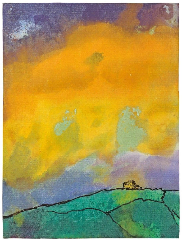 This picture shows the following artwork: Emil Nolde. Südliche Landschaft. (Vor) 1934.