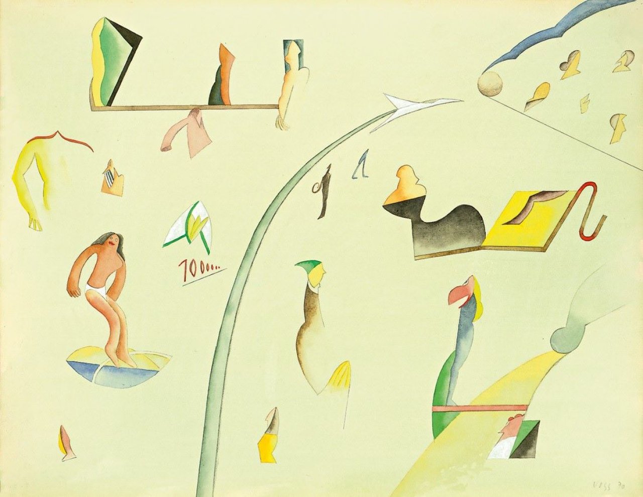 This picture shows the following artwork: Jan Voss. Untitled. 1970.